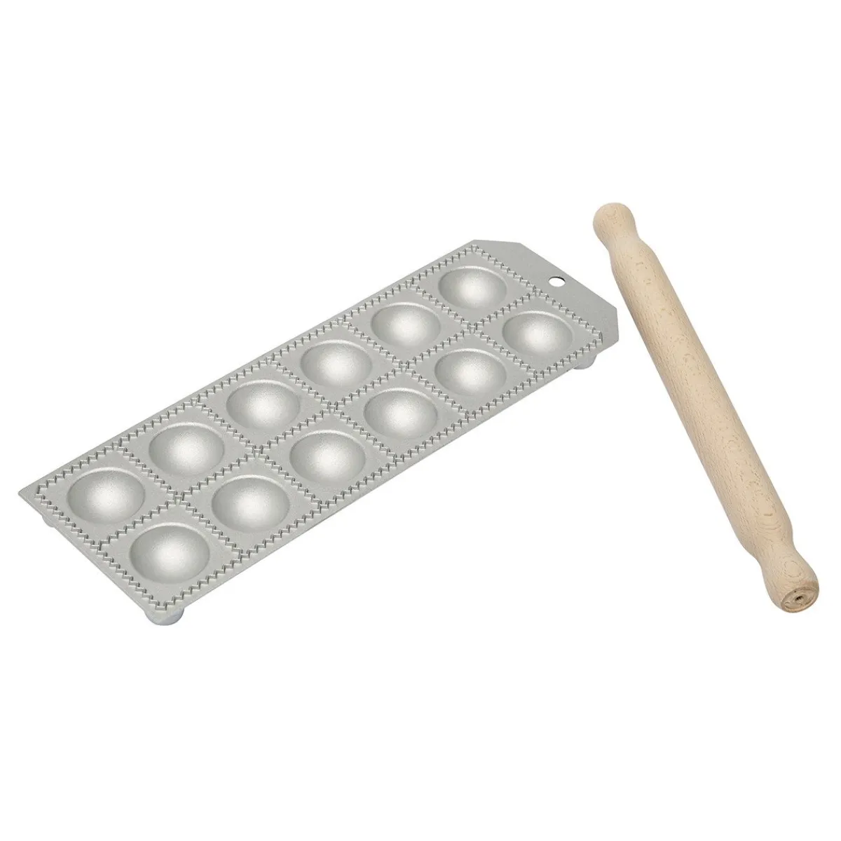 Overig Aluminium Ravioliplaat Rond met Rolstok (12) 34x12cm