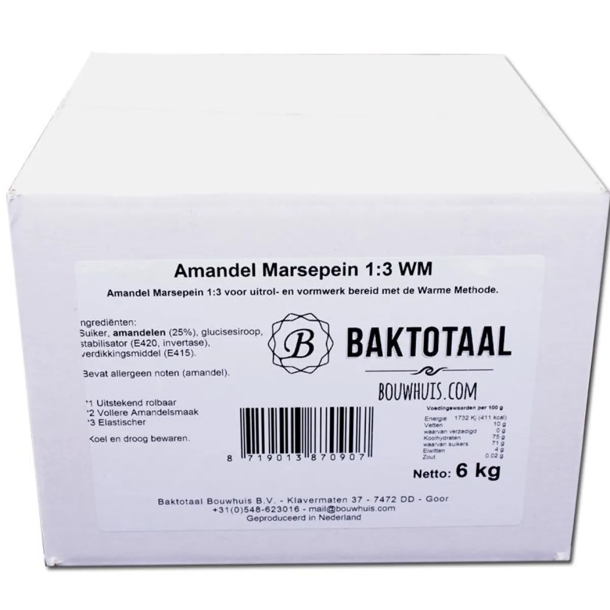 Damco Amandel Marsepein 1:3 Naturel 6kg