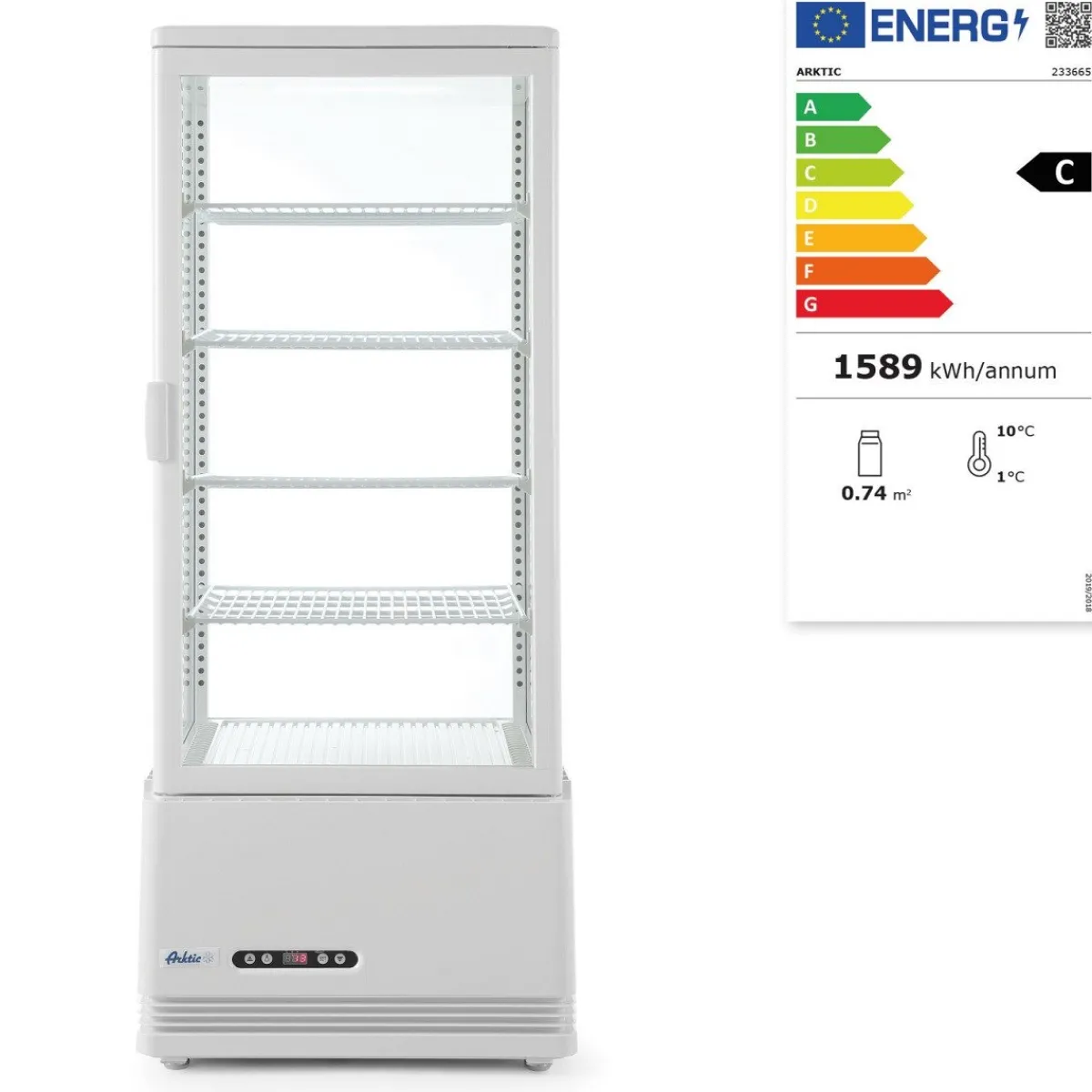 Online Hendi Arktic Koelvitrinekast Wit 98 Liter