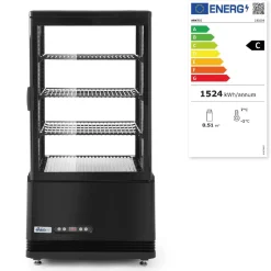 Hendi Arktic Koelvitrinekast Zwart 68 Liter