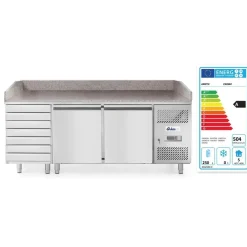 Hendi Arktic Pizzawerkbank met 2 deuren en 7 lades 280L