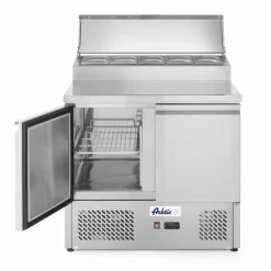Outlet Hendi Arktic Saladette met 2 deuren en verhoogde GN vitrine 300L