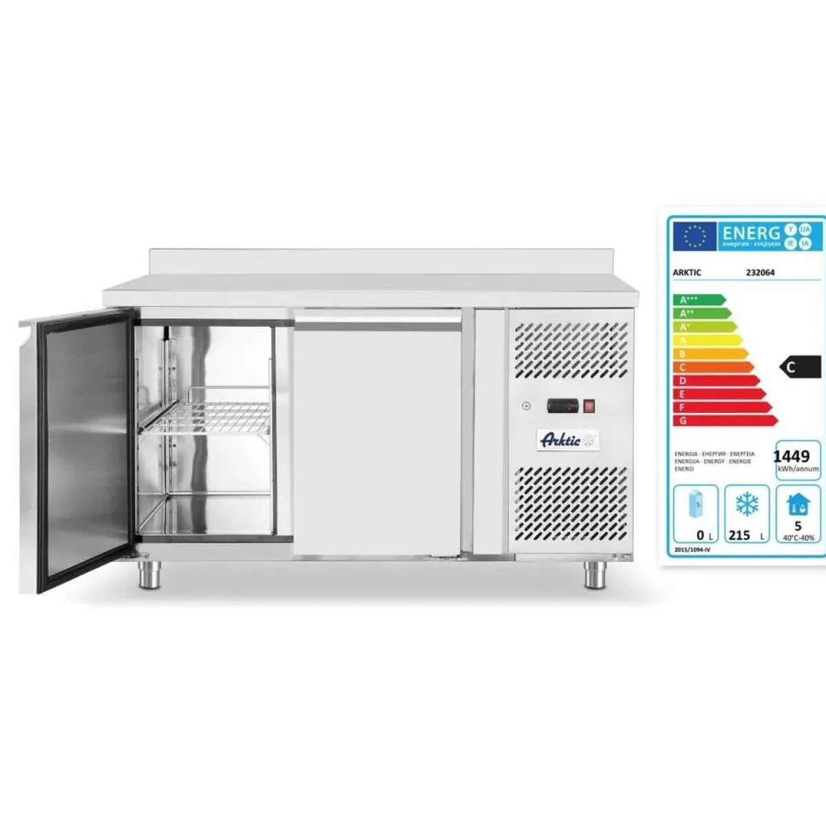 Hendi Arktic Vrieswerkbank met 2 deuren Profi Line 280L