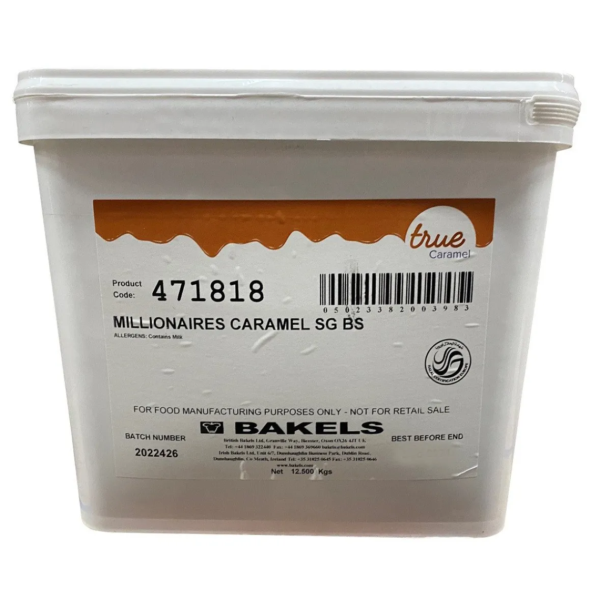 Outlet Bakels Caramel Millionairs 12,5kg**