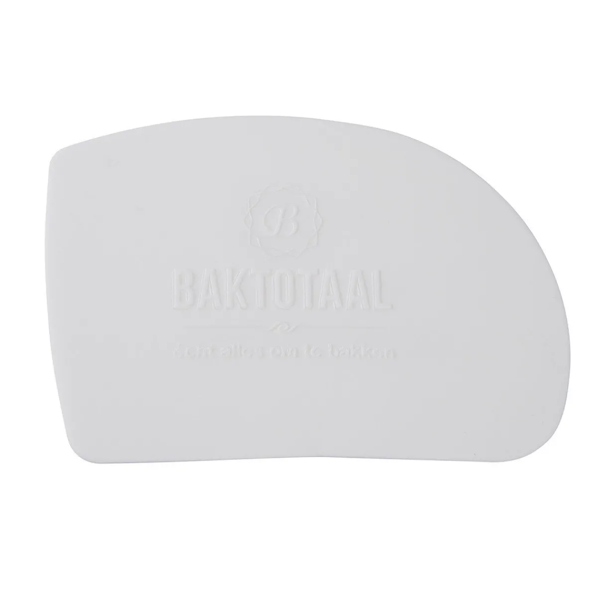 Outlet Baktotaal Deegkrabber Kunststof Asymmetrisch Wit 12x8,6cm