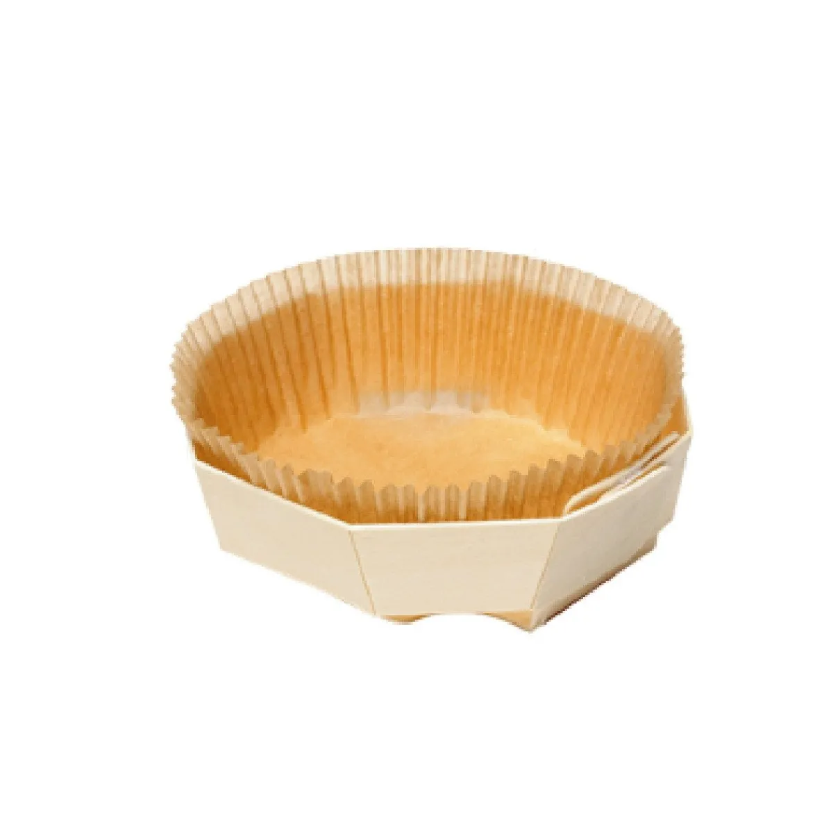 Hot Overig Bakvorm Hout Achthoek 11x3,5cm + Bakpapier (per stuk)