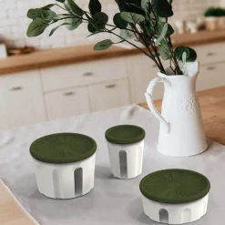 Online Biesse Bewaardoos Rond Luchtdicht Groen/Transparant 1L