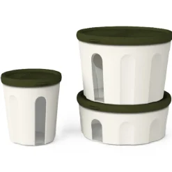 Clearance Biesse Bewaardoos Rond Luchtdicht Groen/Transparant 1,5L