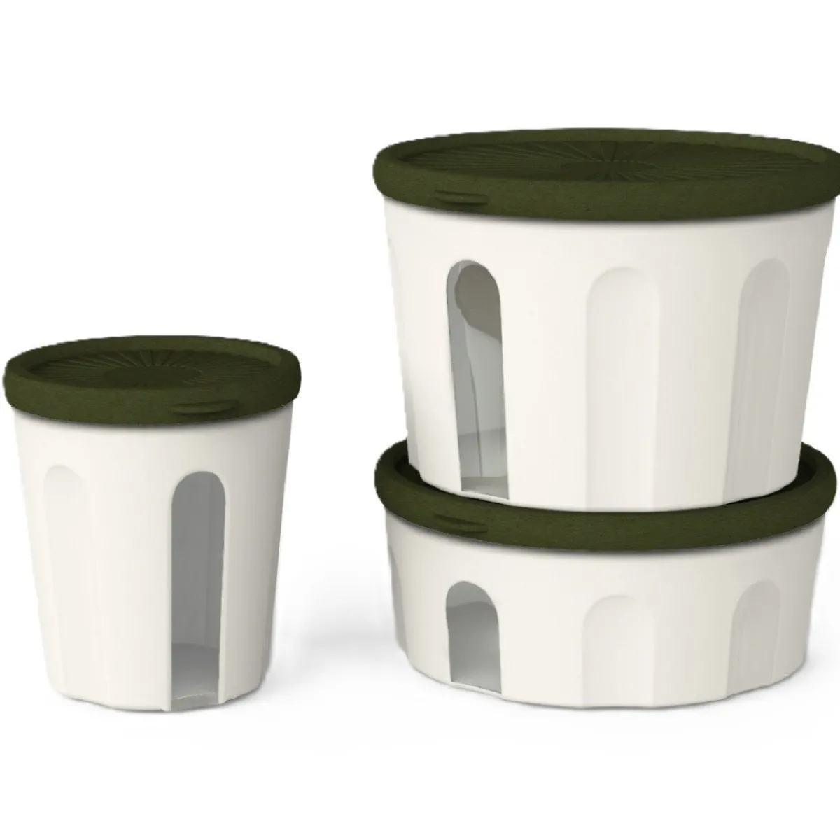 Clearance Biesse Bewaardoos Rond Luchtdicht Groen/Transparant 1,5L