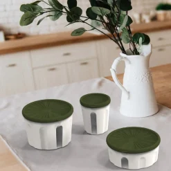 Clearance Biesse Bewaardoos Rond Luchtdicht Groen/Transparant 1,5L