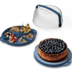 Outlet Biesse Transportdoos Taart Blauw Ø30x10cm