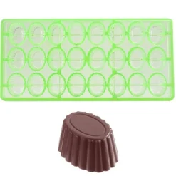 Best Chocolate World Bonbonvorm GL Cuvette Ovaal (24x) 35x26mm**