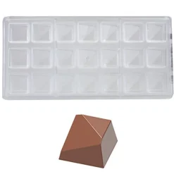 Best Chocolate World Bonbonvorm Diagonaal (21x) 28x28x17,5 mm**