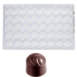 Sale Chocolate World Bonbonvorm Rond Swirl (40x) Ø28 mm