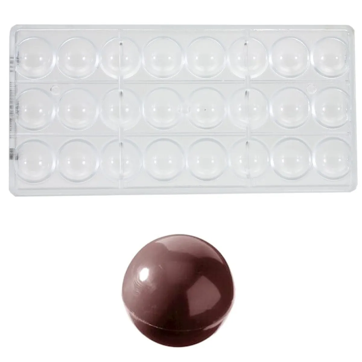 Best Chocolate World Bonbonvorm Bol (24x) Ø30 mm