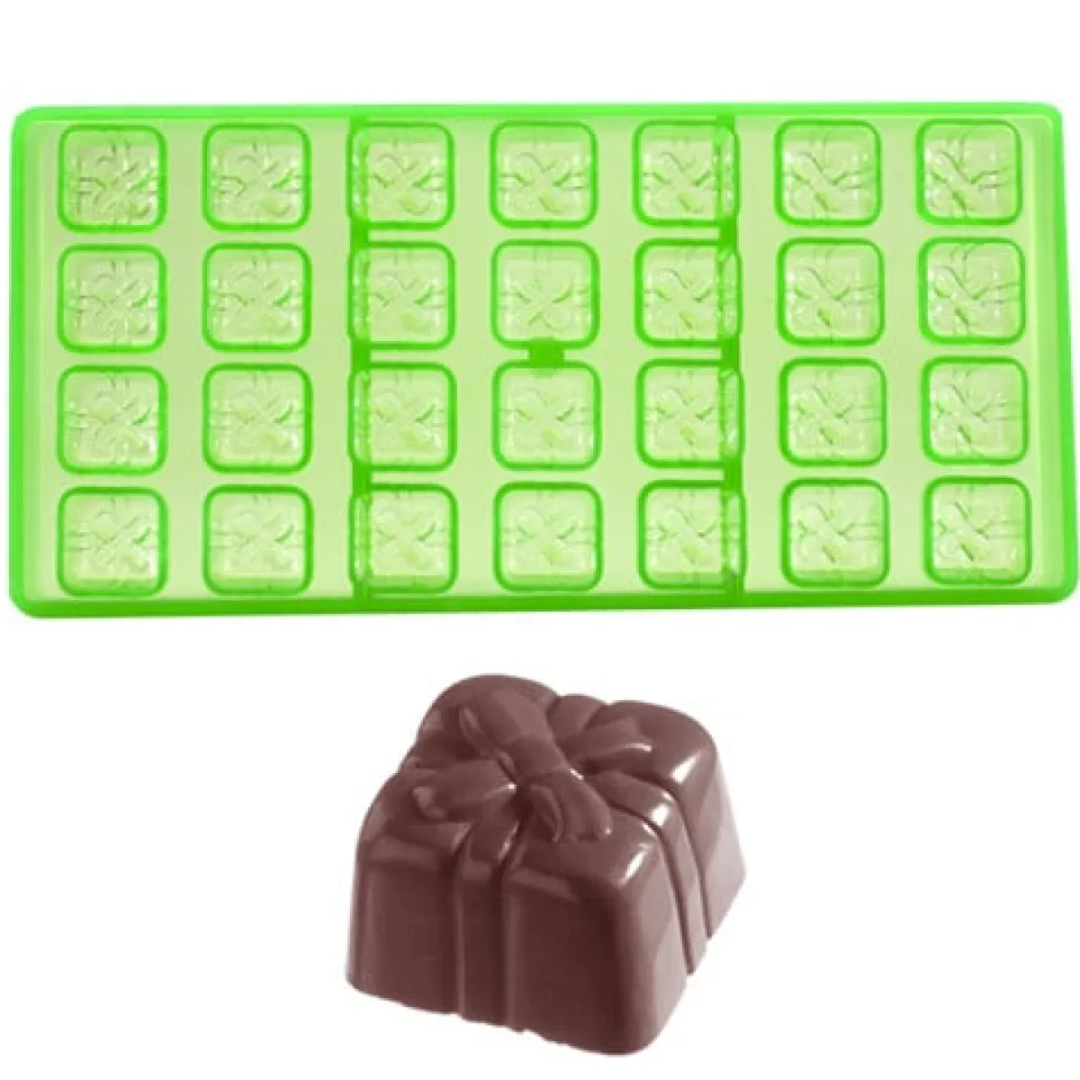Sale Chocolate World Bonbonvorm GL Cadeautje (28x) 25x24,5x16mm**