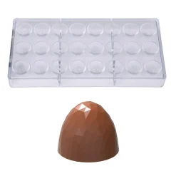Best Chocolate World Bonbonvorm Kogel Facet (24x) 26x22mm