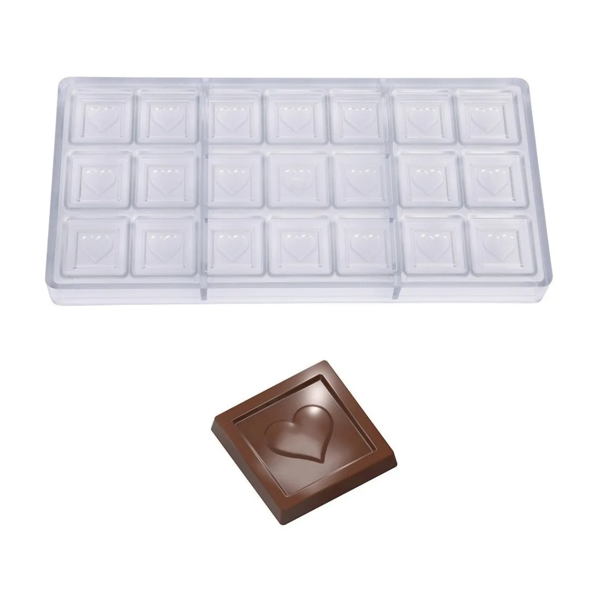 Best Chocolate World Bonbonvorm Hart Caraque (21x) 32x5mm