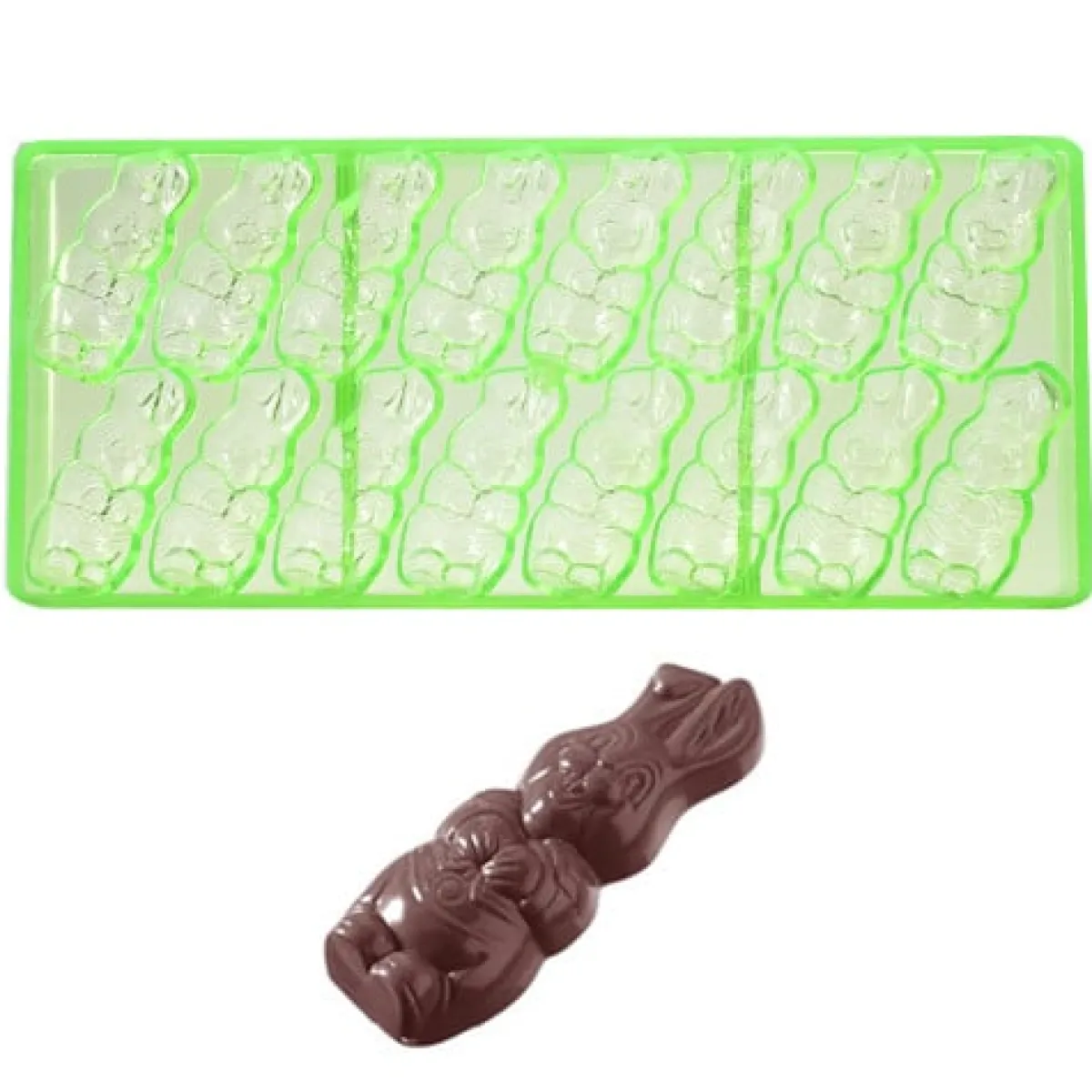 Sale Chocolate World Bonbonvorm GL Haas Caraque (16) 67x25x10mm**