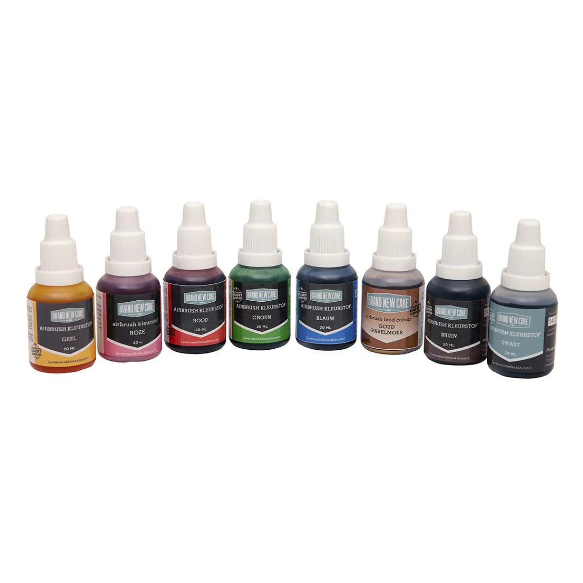 Discount BrandNewCake Airbrush Kleurstof Assortiment (8x 20ml.)