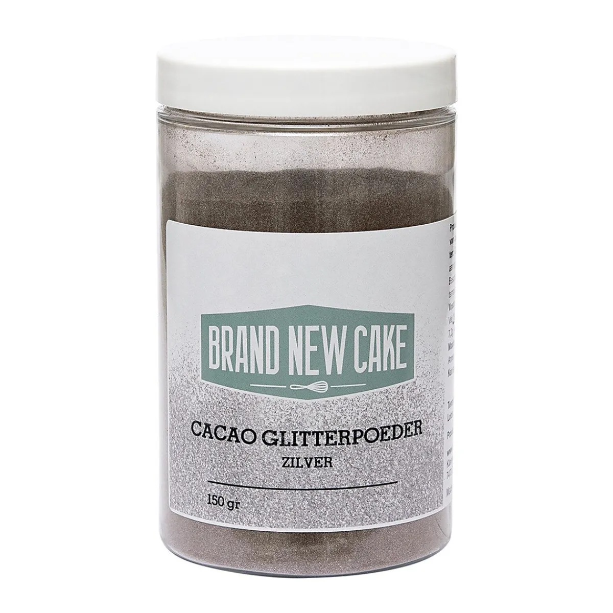 Best BrandNewCake Cacao Glitterpoeder Zilver 150g