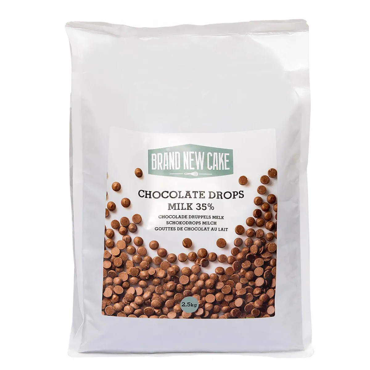 Clearance BrandNewCake Chocolade Druppels Melk (35%) 2,5kg