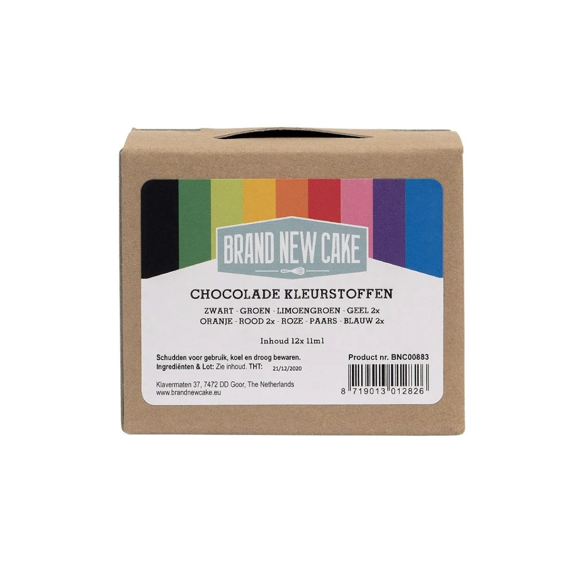 New BrandNewCake Chocolade Kleurstof assortiment (12x11ml)