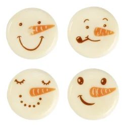 Hot BrandNewCake Chocoladedecoratie Sneeuwpop Gezicht 96st