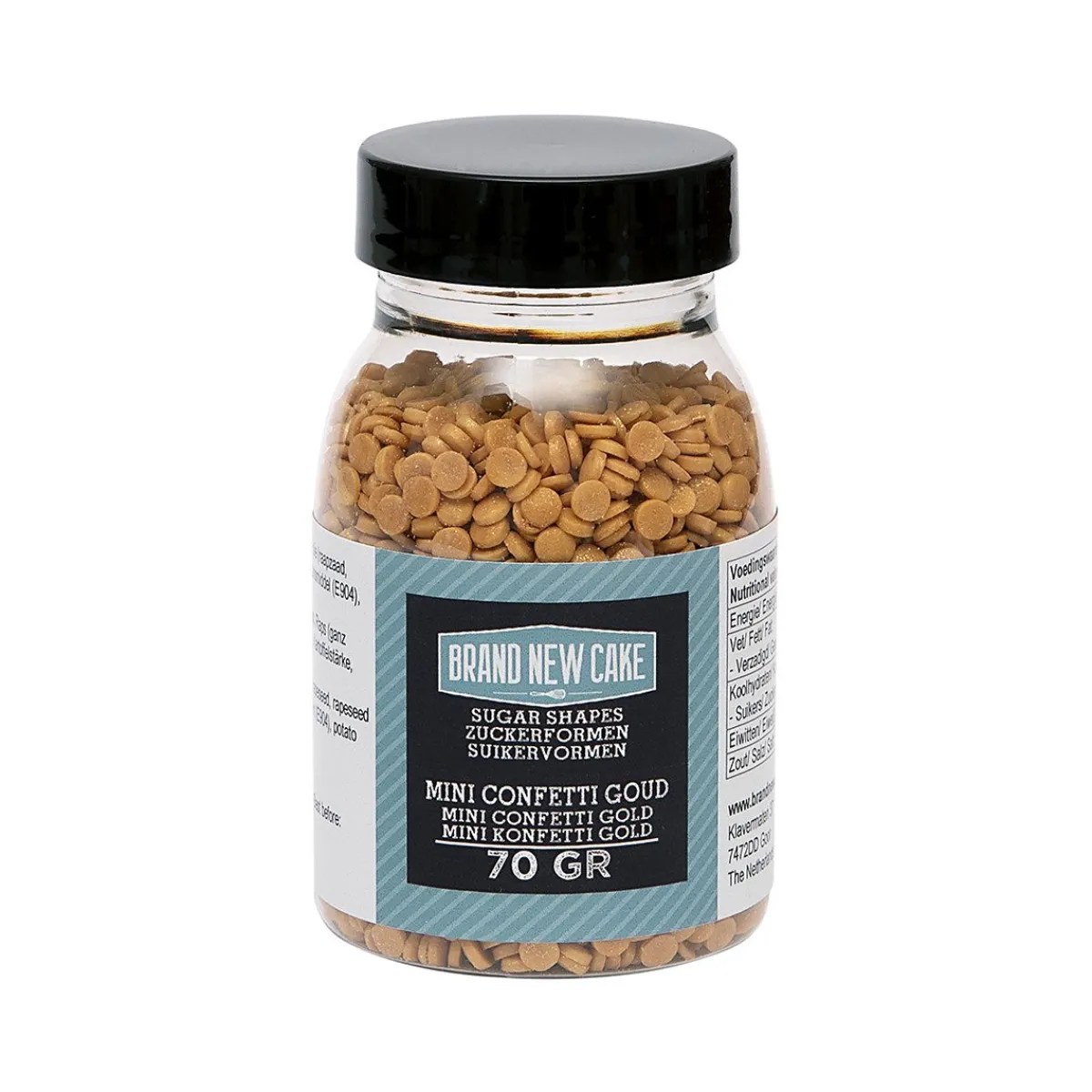 Clearance BrandNewCake Confetti Goud 4mm 70gr.