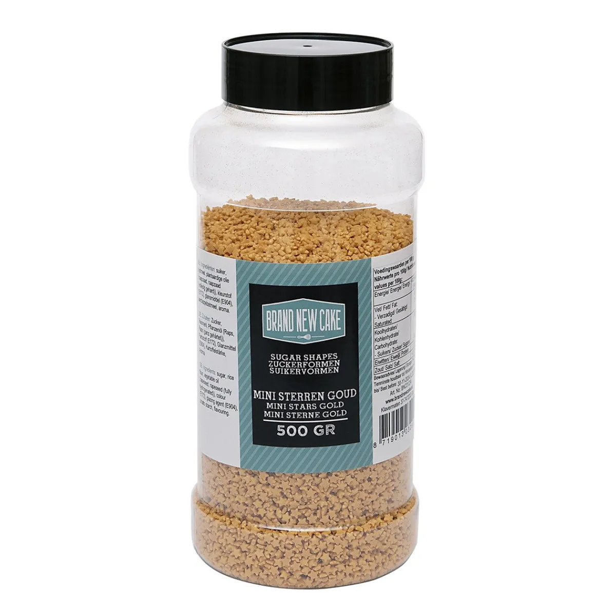 Sale BrandNewCake Confetti Mini Sterren Goud 3mm 500gr.