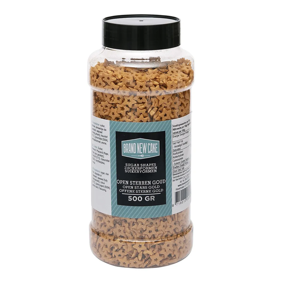 BrandNewCake Confetti Open Sterren Goud 500gr.