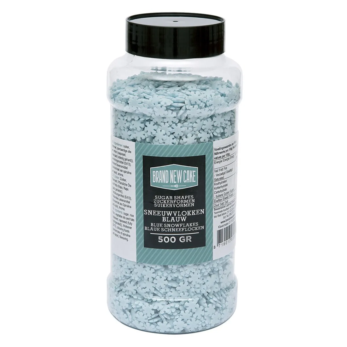 Discount BrandNewCake Confetti Sneeuwvlokken Blauw 500gr.