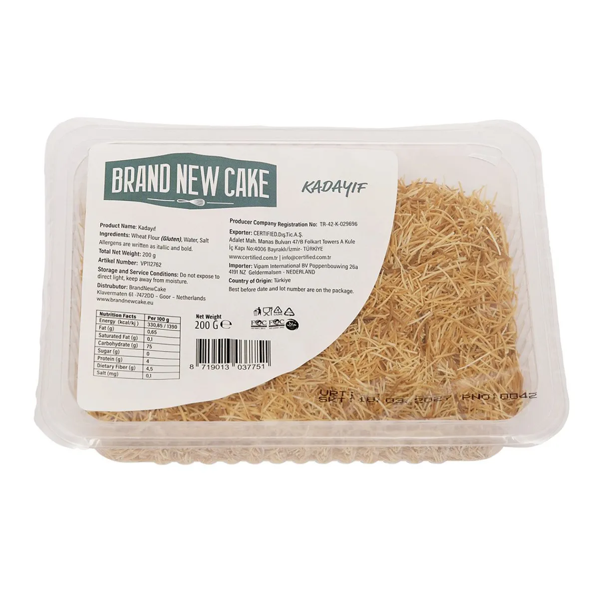 Clearance BrandNewCake Kadayif Deeg Voorgebakken Krokant 200g