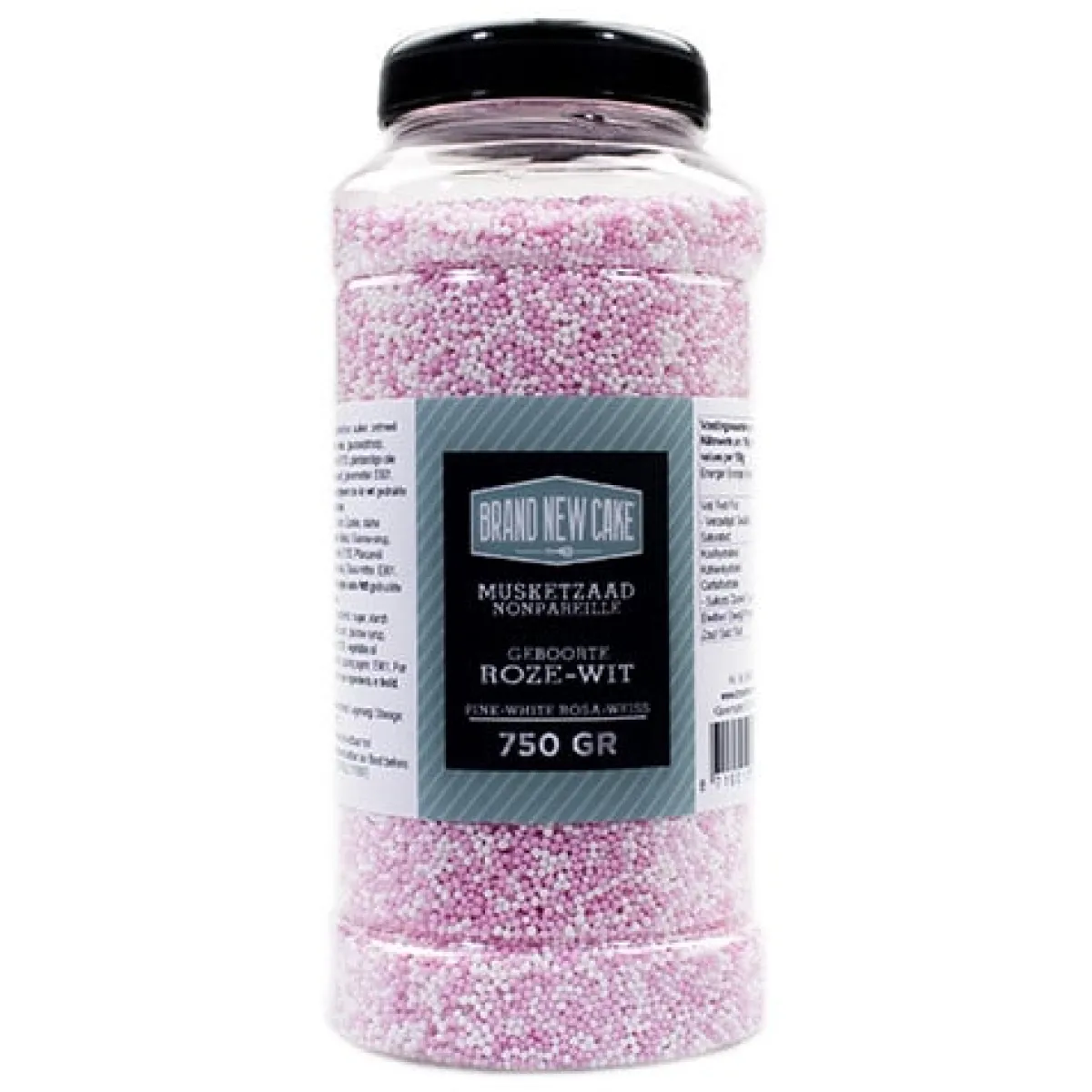 Outlet BrandNewCake Musketzaad Geboorte Roze-Wit 750gr.