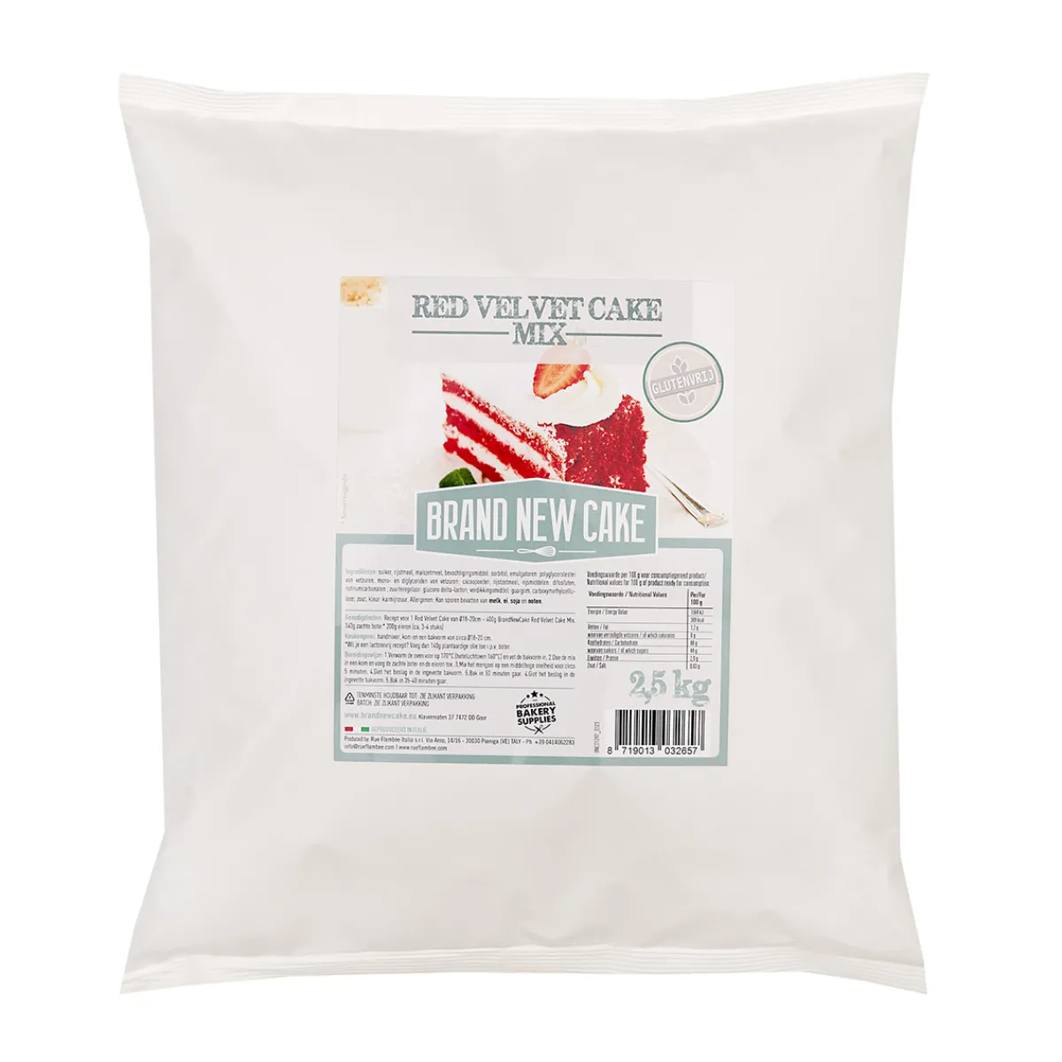 Discount BrandNewCake Red Velvet Cake-mix 2,5kg. Glutenvrij
