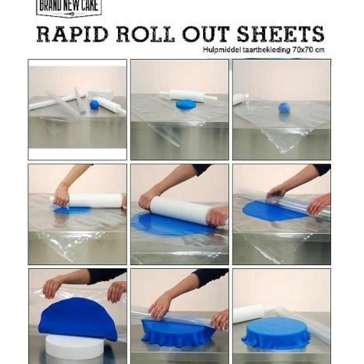 Outlet BrandNewCake Roll Out Sheets-hulpmiddel taartbekleding 70x70