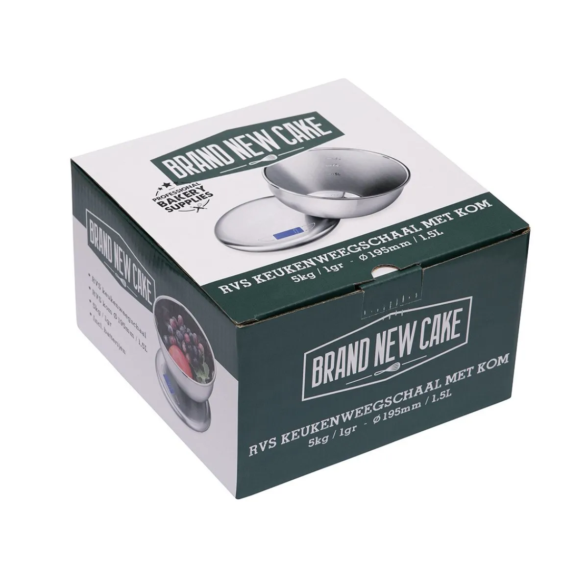Online BrandNewCake RVS Keukenweegschaal met kom 5kg / 1g