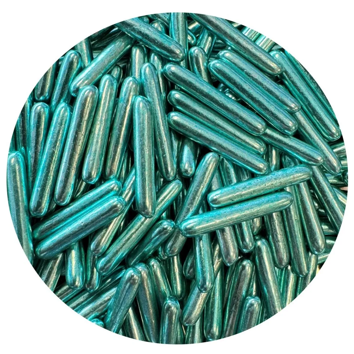 BrandNewCake Sugar Rods Metallic Groen 80gr.