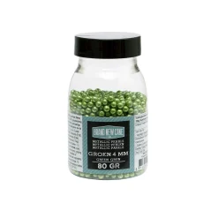 Best BrandNewCake Suikerparels Metallic Groen 4mm 80gr.