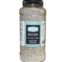 Clearance BrandNewCake Suikerparels Metallic Zilver 4mm 750gr.