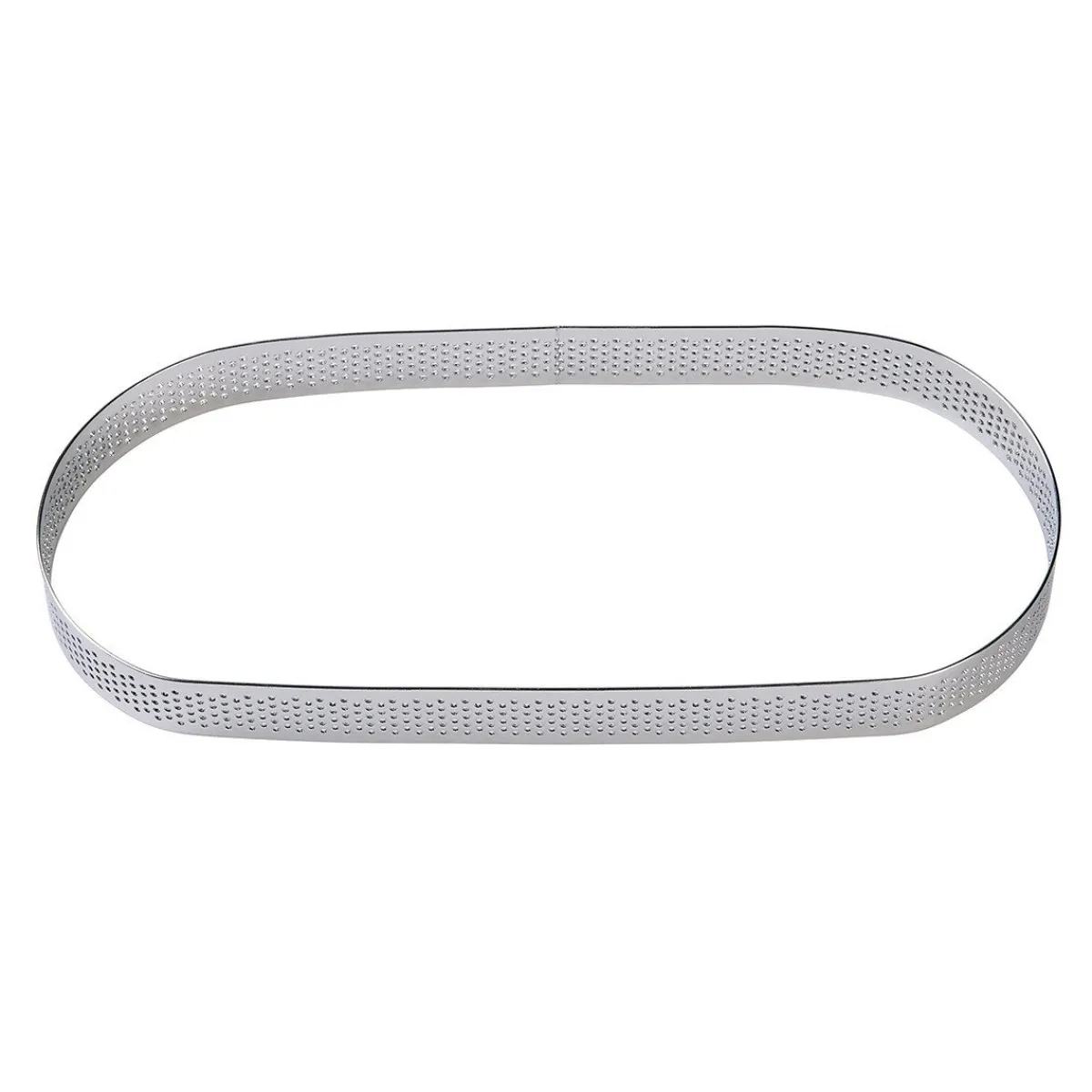 Hot BrandNewCake Taartring RVS Ovaal Geperforeerd 22,5x9x2cm