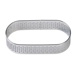 Discount BrandNewCake Taartring RVS Ovaal Geperforeerd 8x3,5x2cm