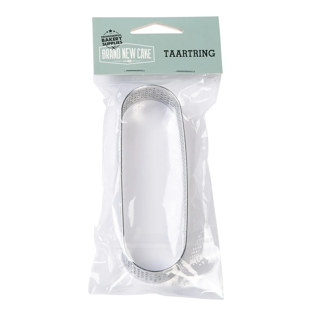 Discount BrandNewCake Taartring RVS Ovaal Geperforeerd 8x3,5x2cm