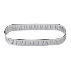 Discount BrandNewCake Taartring RVS Ovaal Geperforeerd 12x3,5x2cm
