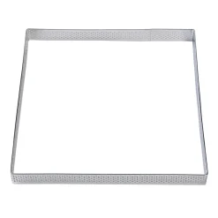 Hot BrandNewCake Taartring RVS Vierkant Geperforeerd 20x2cm**
