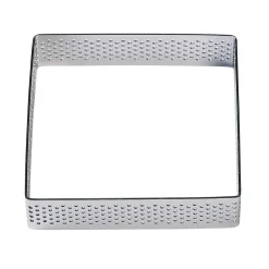Hot BrandNewCake Taartring RVS Vierkant Geperforeerd 8x2cm**