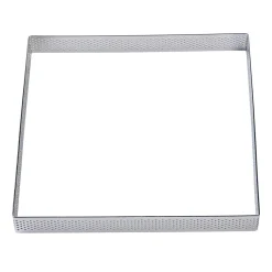 Clearance BrandNewCake Taartring RVS Vierkant Geperforeerd 17,5x2cm