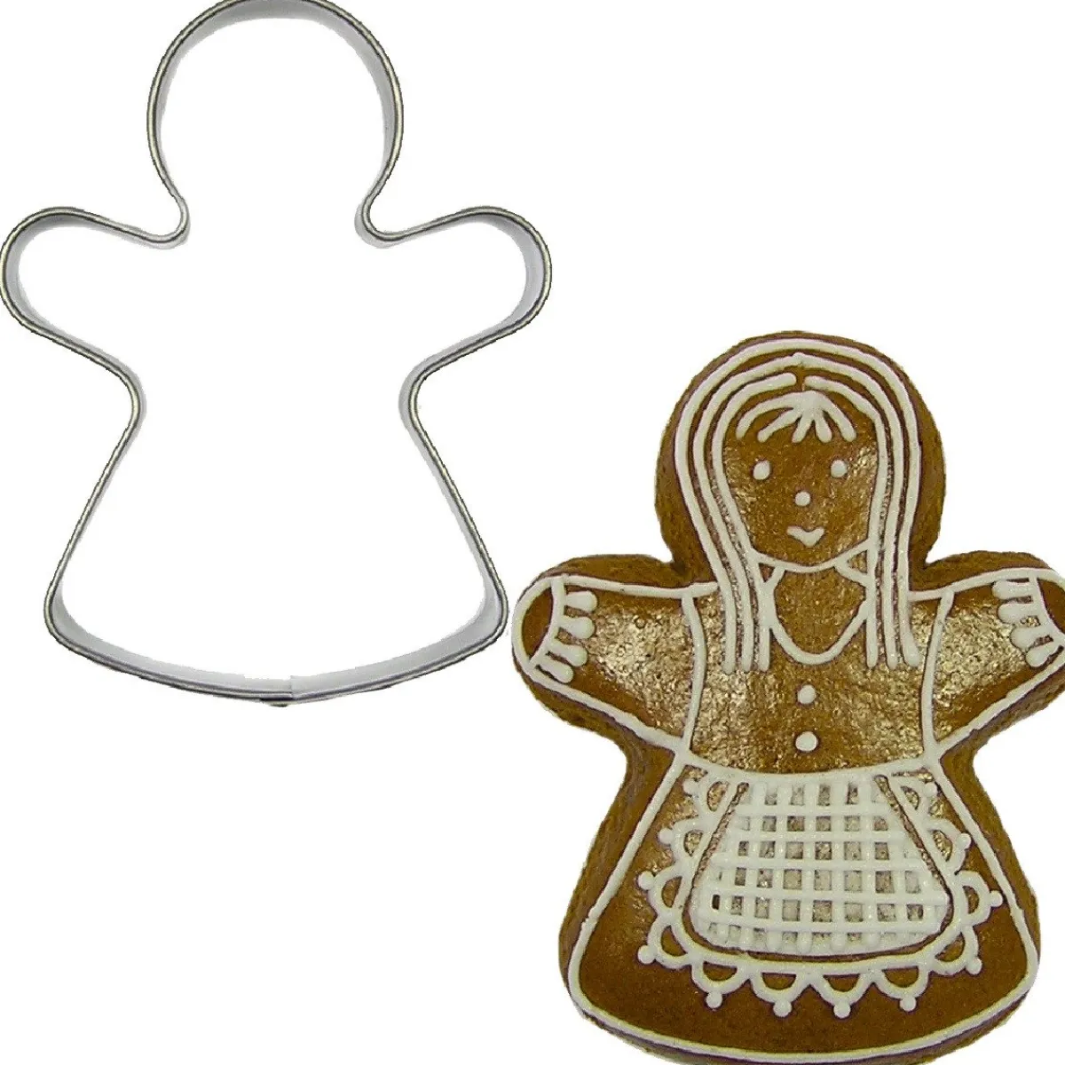 Online BrandNewCake Uitsteker Gingerbread Vrouw RVS 6,5cm