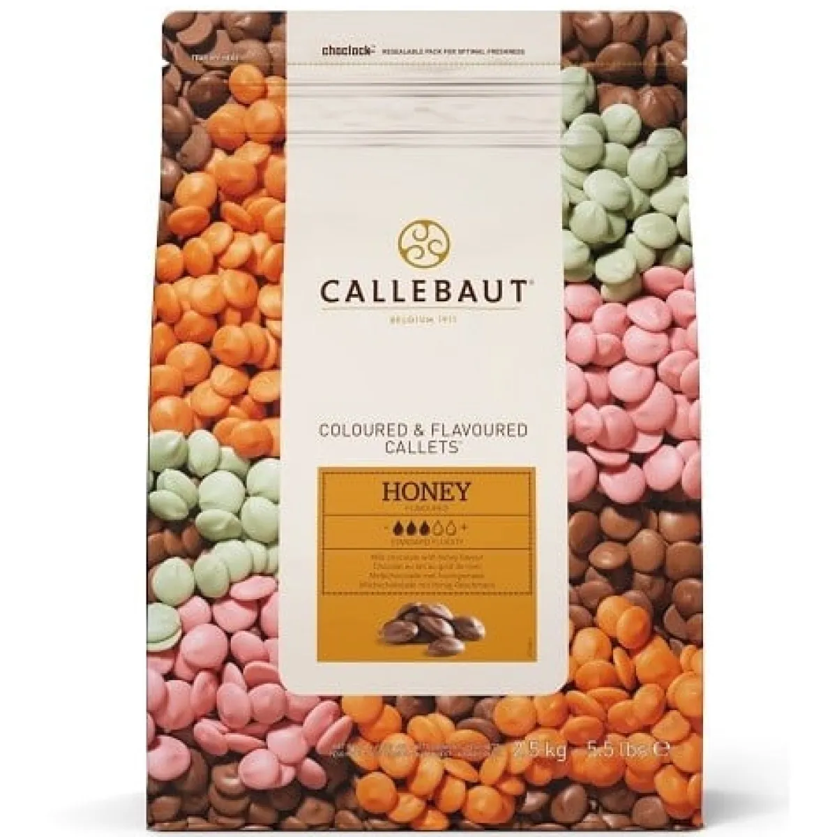 Online Callebaut Chocolade Callets Honing 2,5 kg**