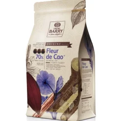 Hot Callebaut Chocolade Callets Puur Fleur De Cao (70%) 5kg**